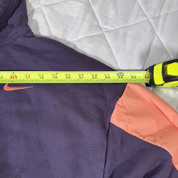 Nike Women’s Cropped Half‎ Zip Hoodie Swoosh Purple Pink CZ8164-573 Size M - Picture 10 of 12